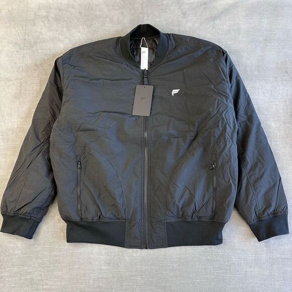 Fabletics The Essential Reversible Bomber Mens Large Black‎ Performance Jacket